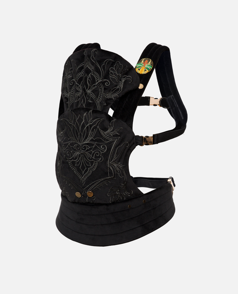 Embroidered Velvet Baby Carrier | Velvet Baby Carrrier | UNIIN BABY